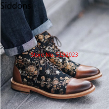 Load image into Gallery viewer, Men Boots Fashions Round Toe Botas Hombre Blancas Lace Up  Pu Leather Shoes  Zapatos De Hombre Winter Mens Booties D76
