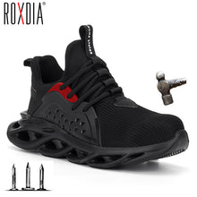 Load image into Gallery viewer, 2019 new steel toe cap men safety shoes work sneakers women boots plus size 36-48 breathable outdoor shoe ROXDIA brand RXM164